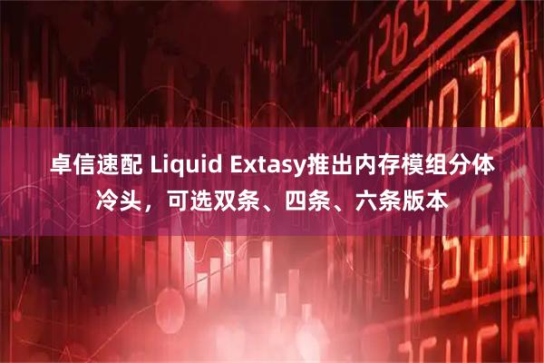 卓信速配 Liquid Extasy推出内存模组分体冷头，可选双条、四条、六条版本